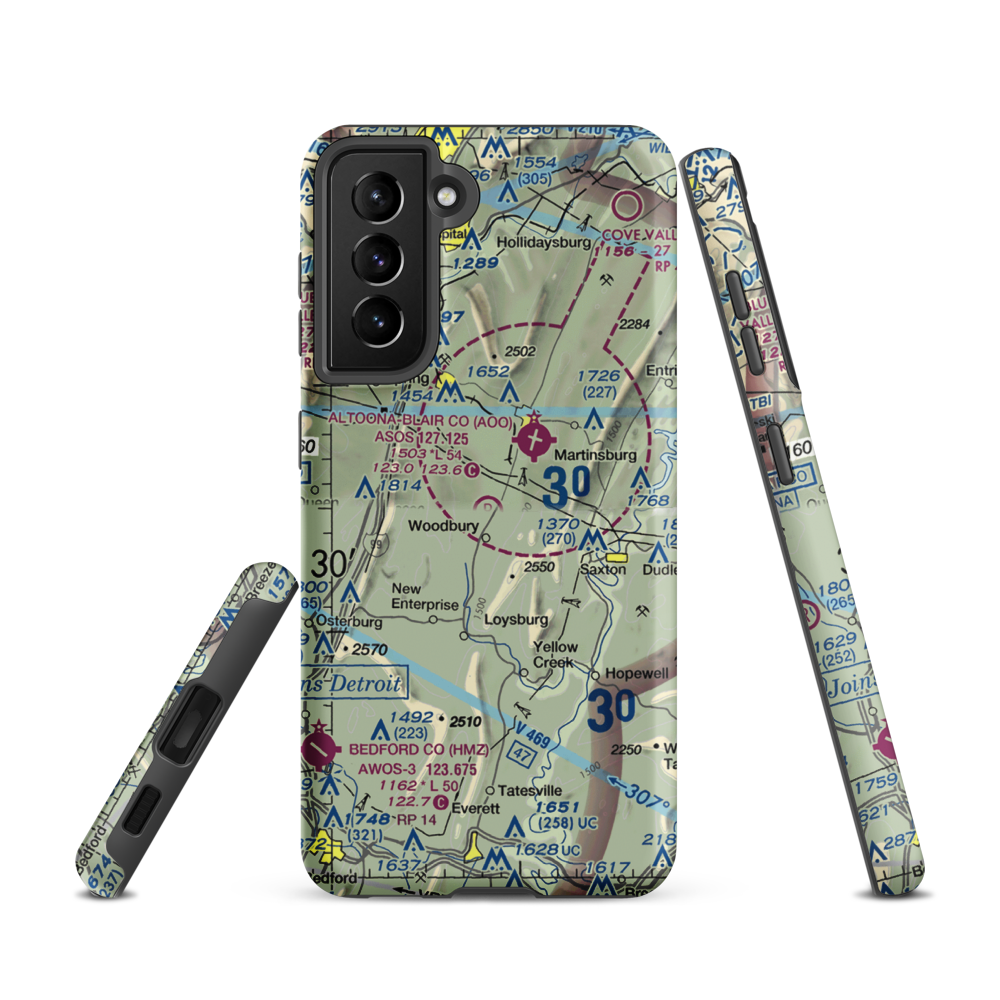 Baker-Sell Airport (2PN5) VFR Sectional Samsung Phone Case Samsung Galaxy S21 model shown