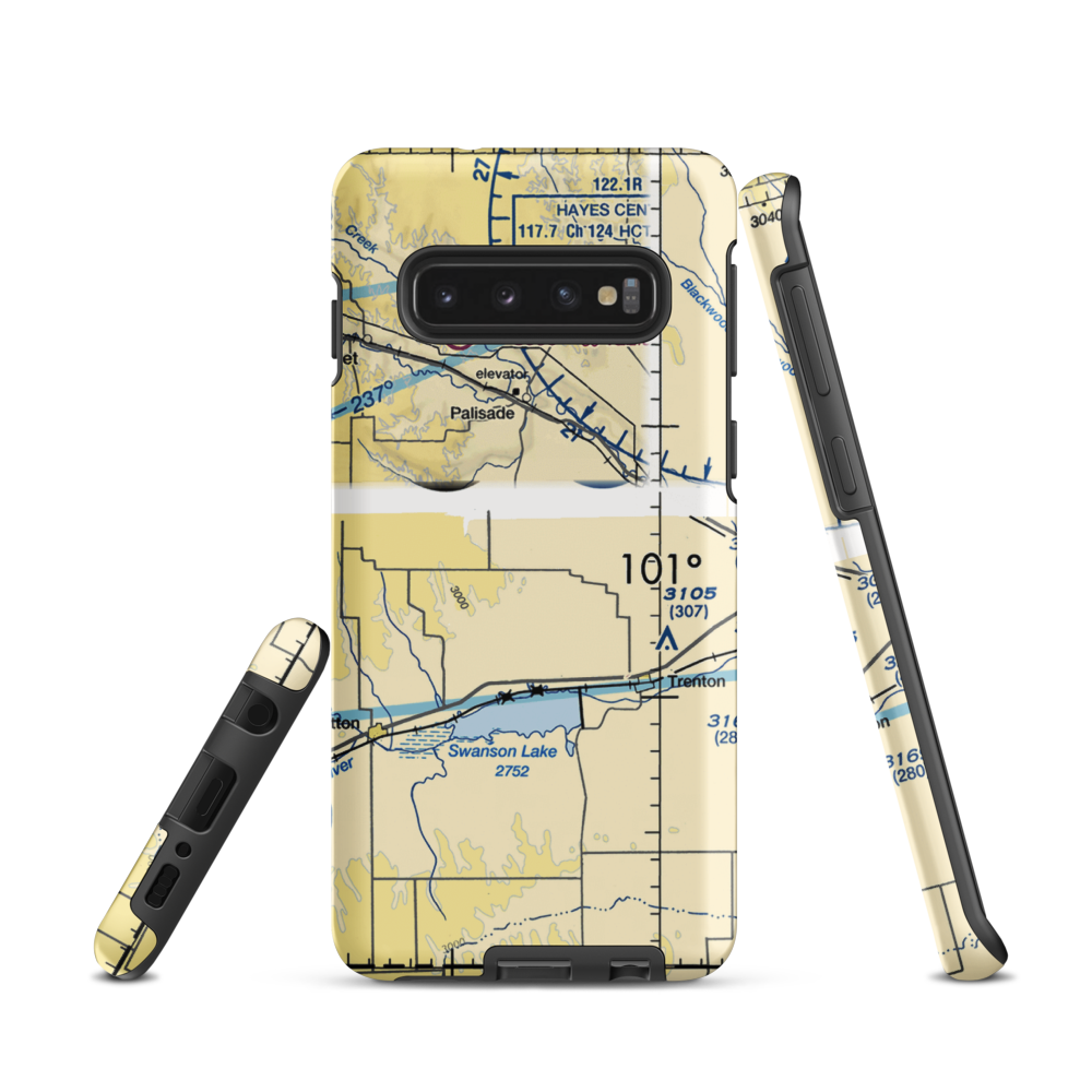 Bakers Acres Airport (5NE6) VFR Sectional Samsung Phone Case Samsung Galaxy S10 model shown
