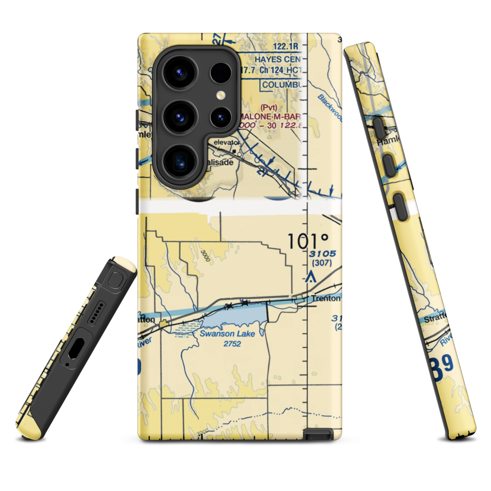 Bakers Acres Airport (5NE6) VFR Sectional Samsung Phone Case Samsung Galaxy S24 Ultra model shown