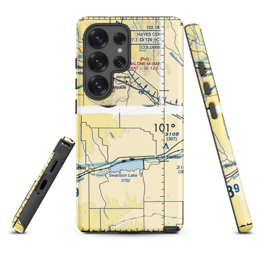 Bakers Acres Airport (5NE6) VFR Sectional Samsung Phone Case Samsung Galaxy S25 Ultra model shown