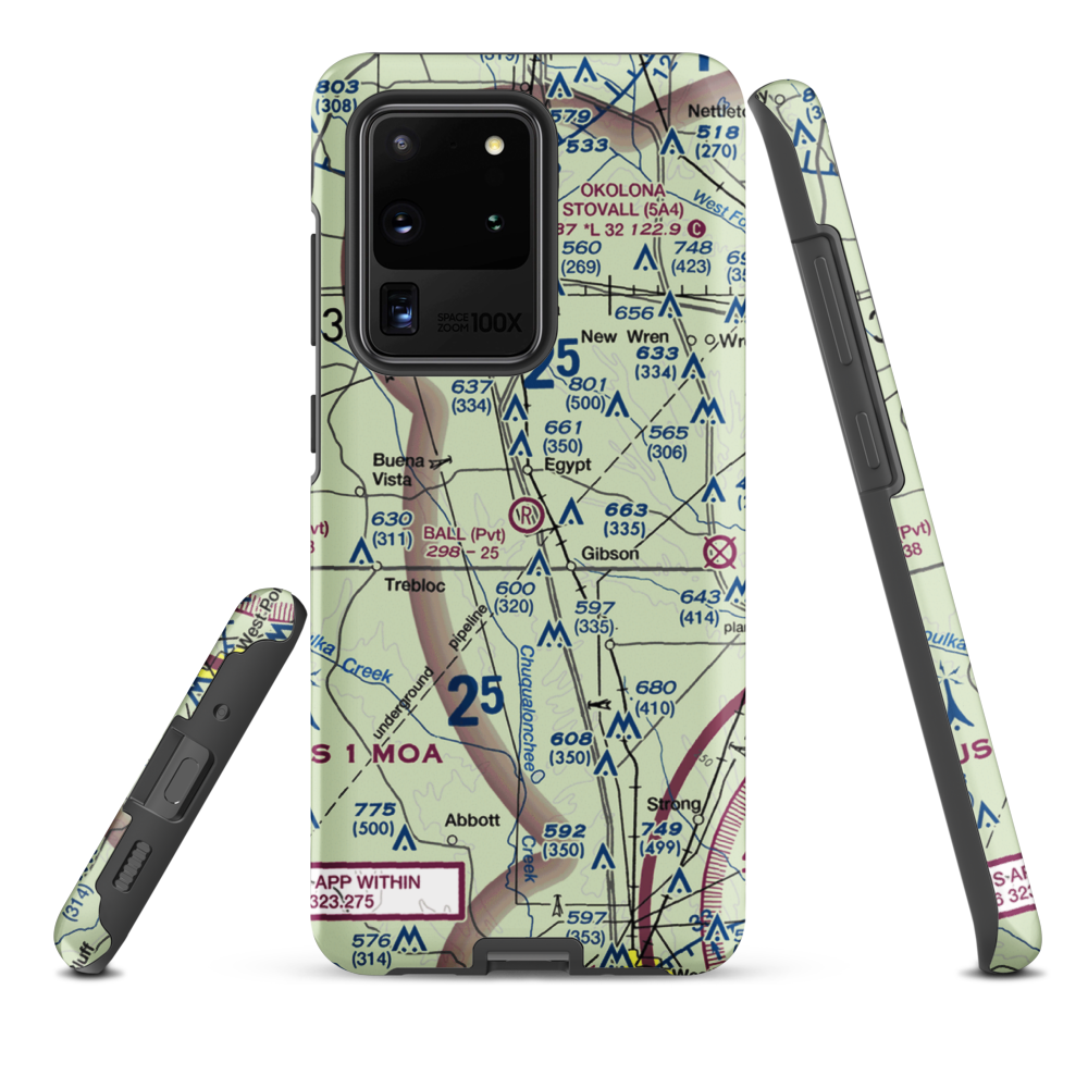 Ball Airport (5MS8) VFR Sectional Samsung Phone Case Samsung Galaxy S20 Ultra model shown