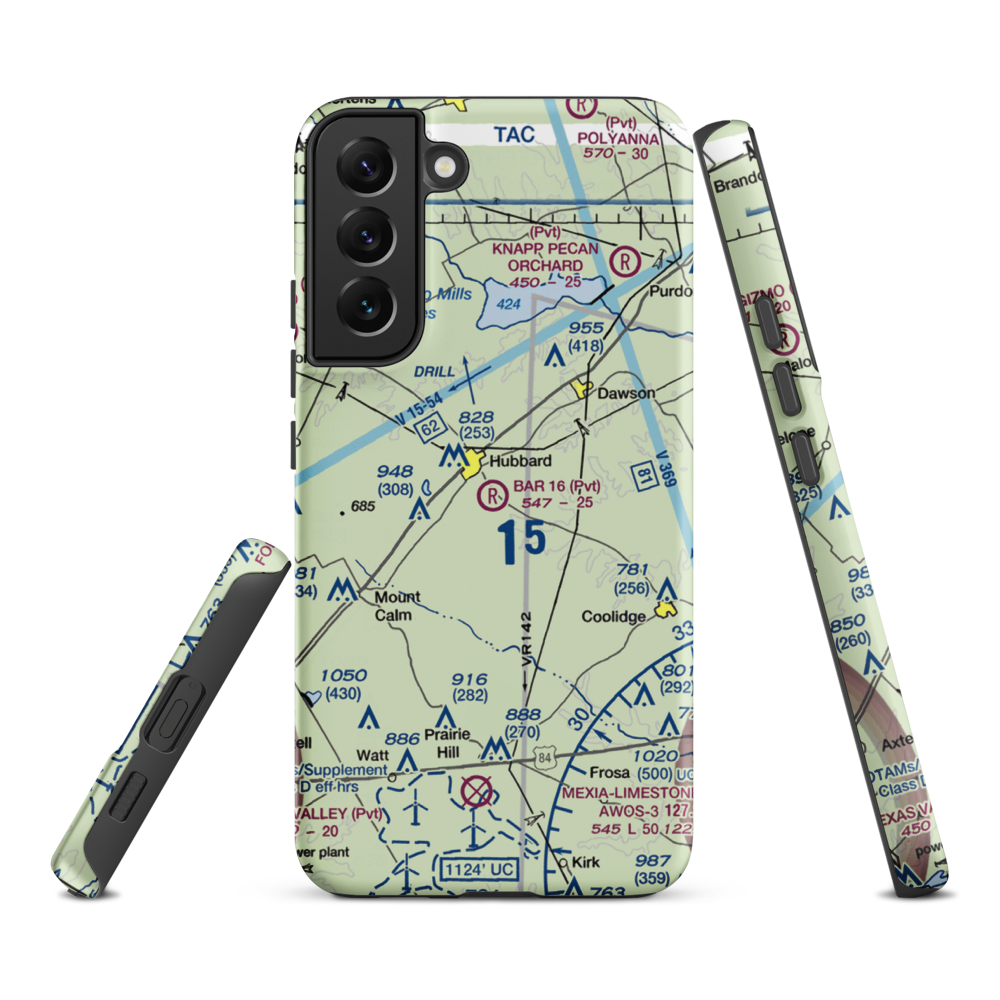 Bar 16 Airport (1TS2) VFR Sectional Samsung Phone Case Samsung Galaxy S22 Plus model shown
