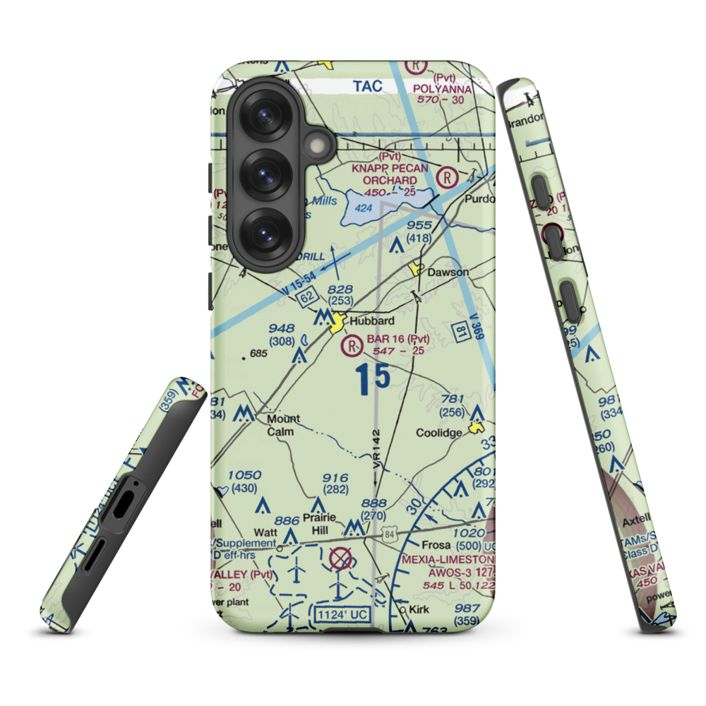 Bar 16 Airport (1TS2) VFR Sectional Samsung Phone Case Samsung Galaxy S25 Plus model shown
