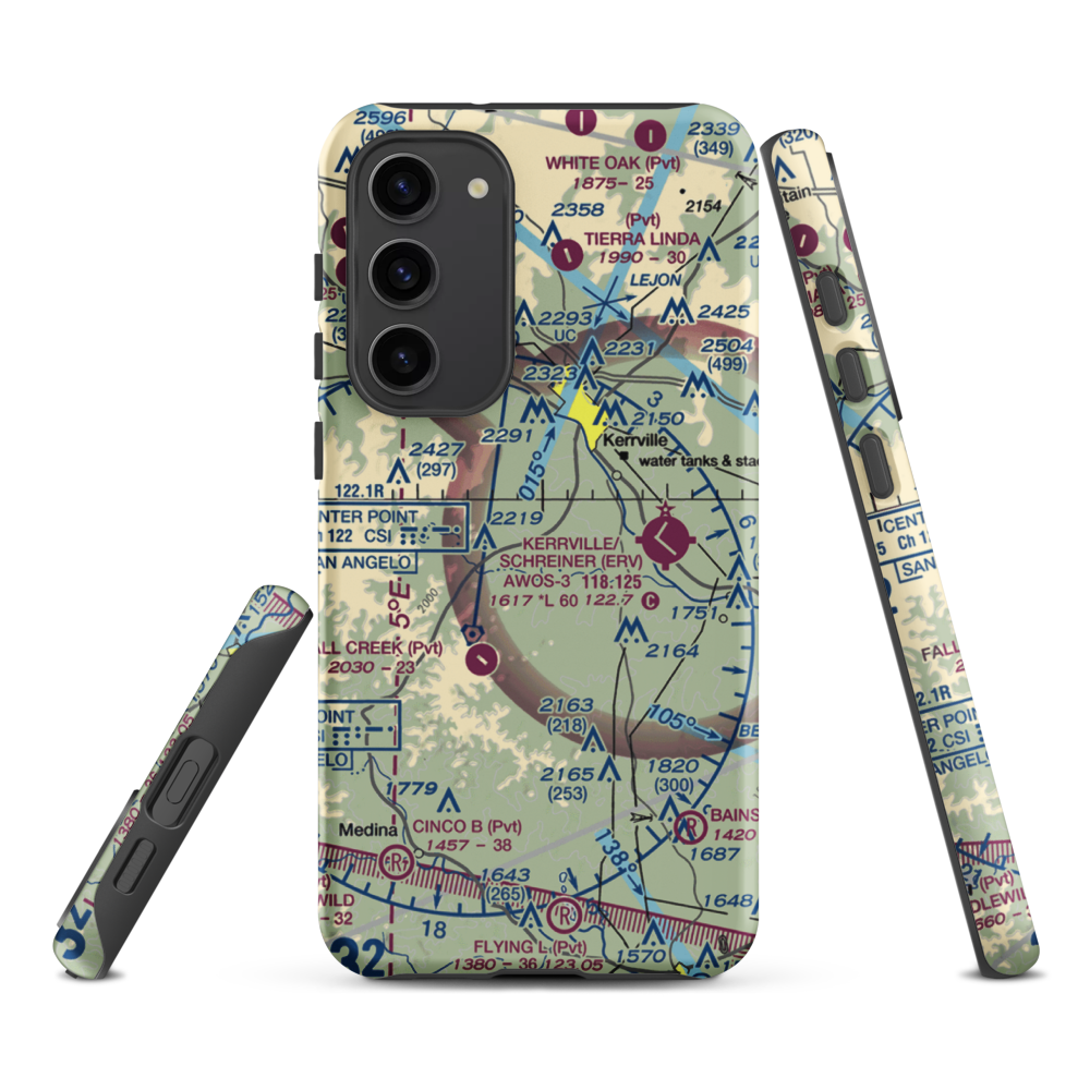 Barclay's Roost Airport (TA73) VFR Sectional Samsung Phone Case Samsung Galaxy S23 Plus model shown