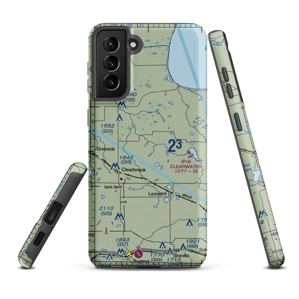 Bardwell Airstrip (72MN) VFR Sectional Samsung Phone Case Samsung Galaxy S21 FE model shown