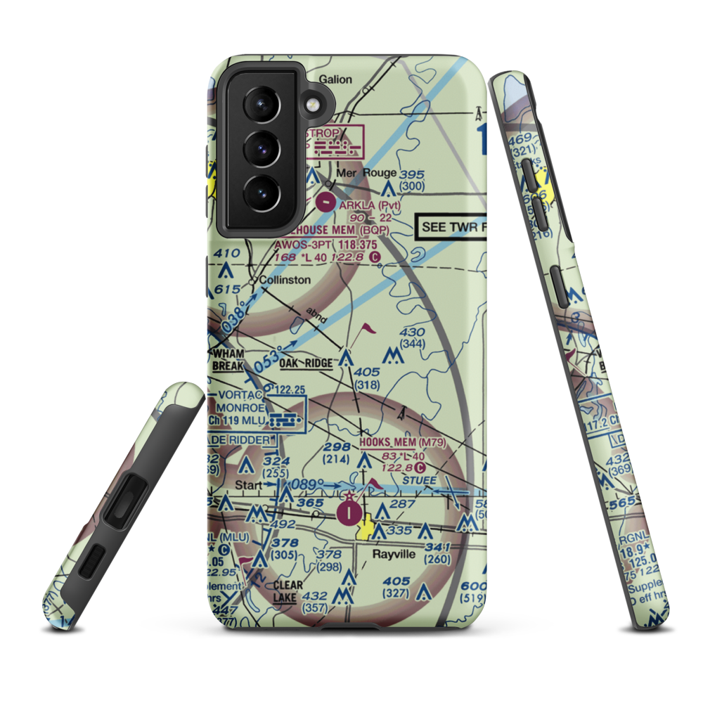 Barham Airport (01LA) VFR Sectional Samsung Phone Case Samsung Galaxy S21 Plus model shown