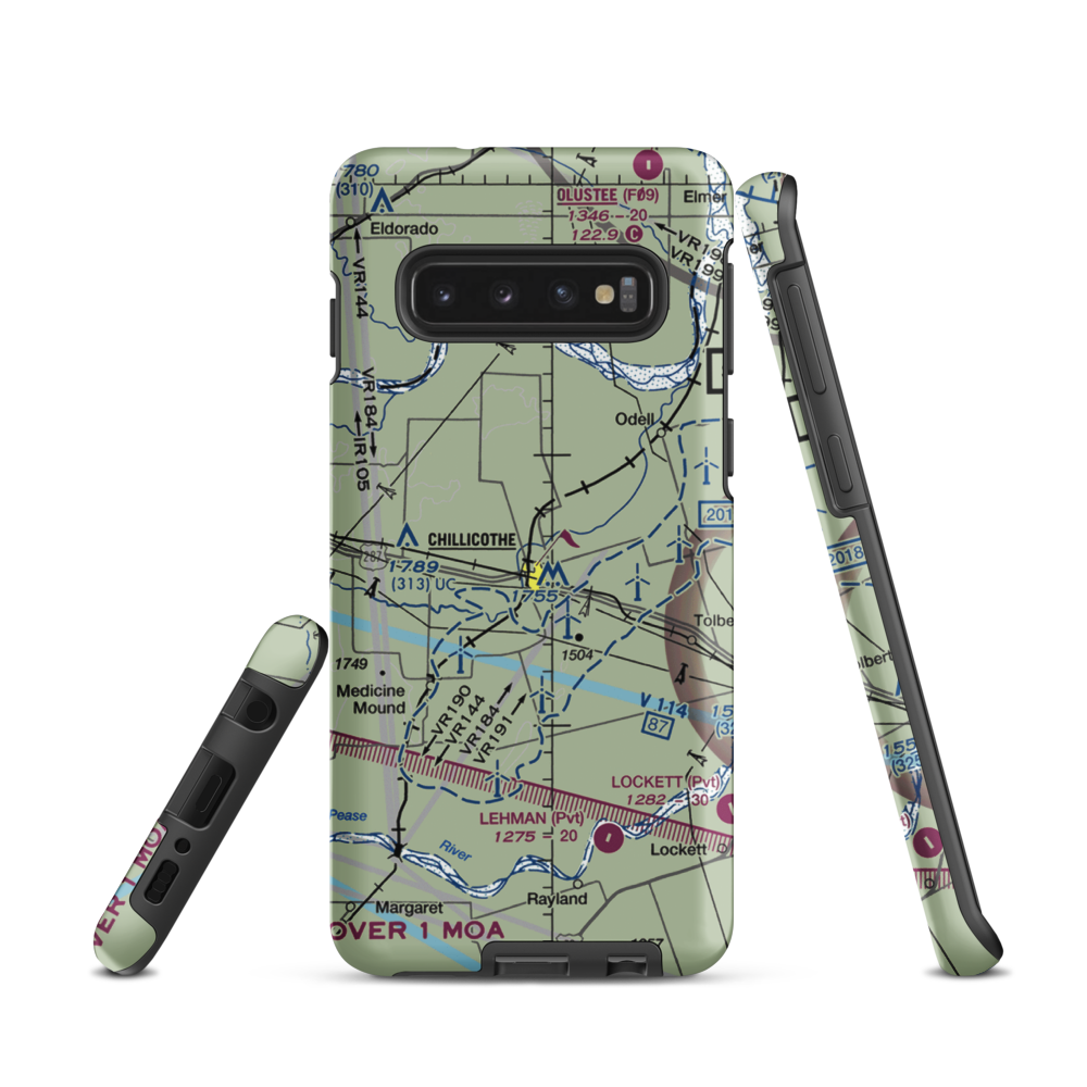 Barnett Airport (63TA) VFR Sectional Samsung Phone Case Samsung Galaxy S10 model shown