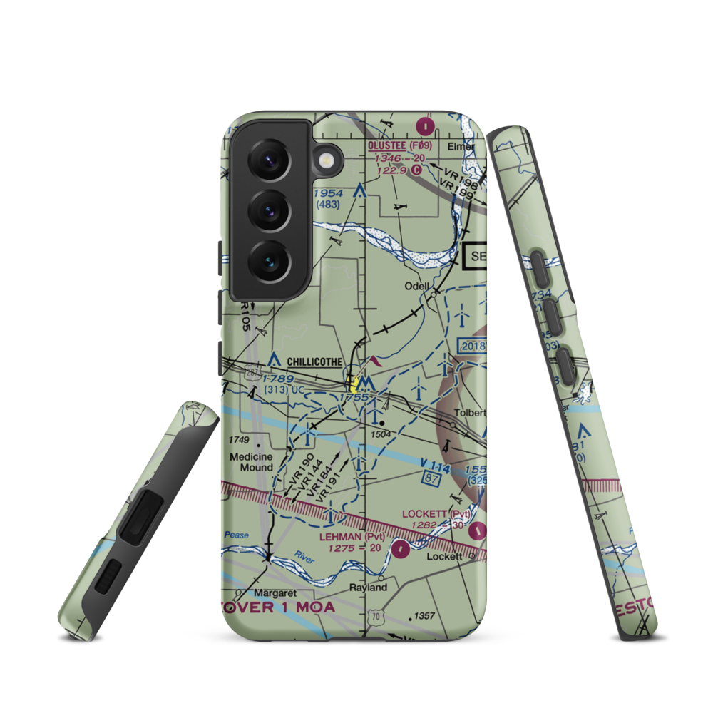 Barnett Airport (63TA) VFR Sectional Samsung Phone Case Samsung Galaxy S22 model shown