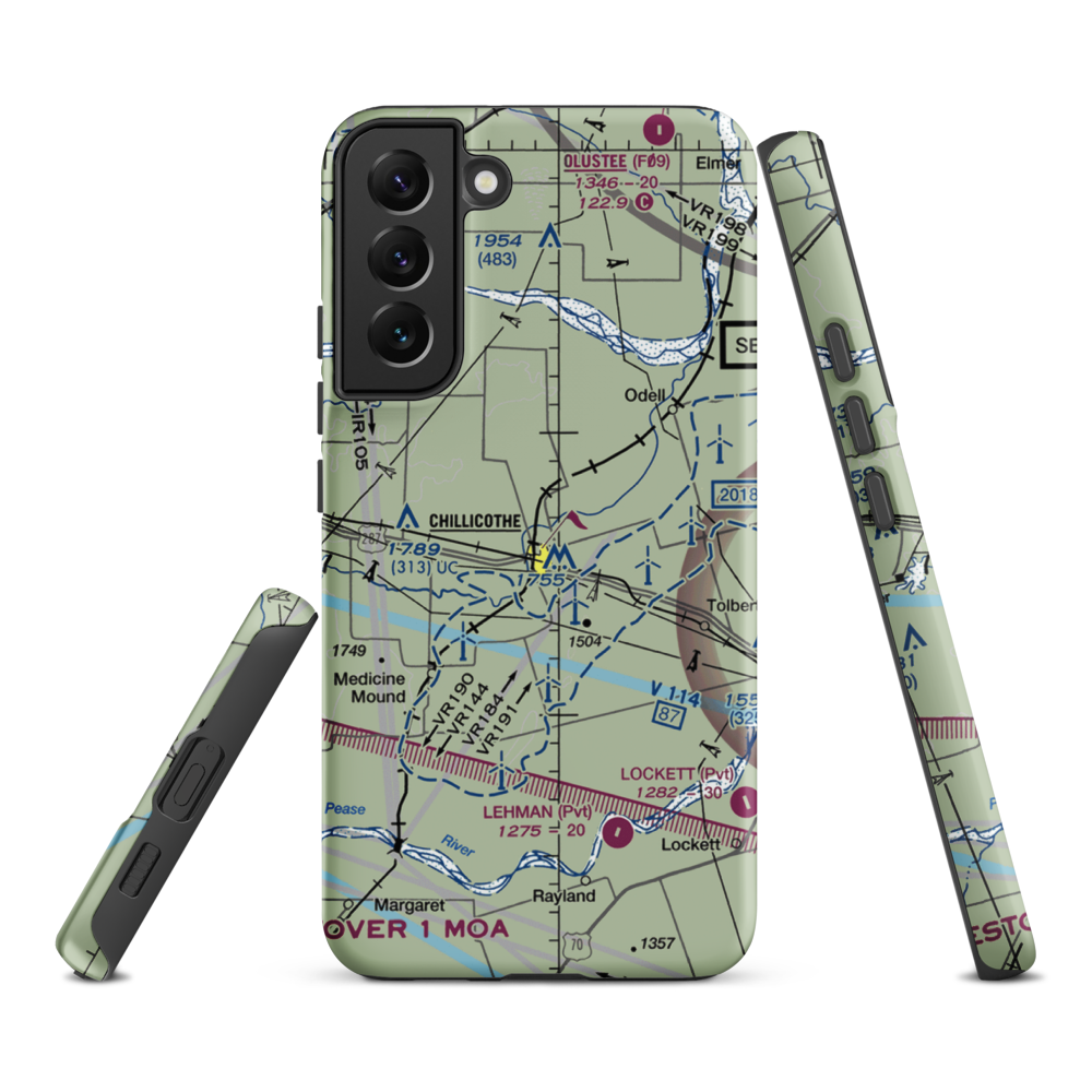 Barnett Airport (63TA) VFR Sectional Samsung Phone Case Samsung Galaxy S22 Plus model shown