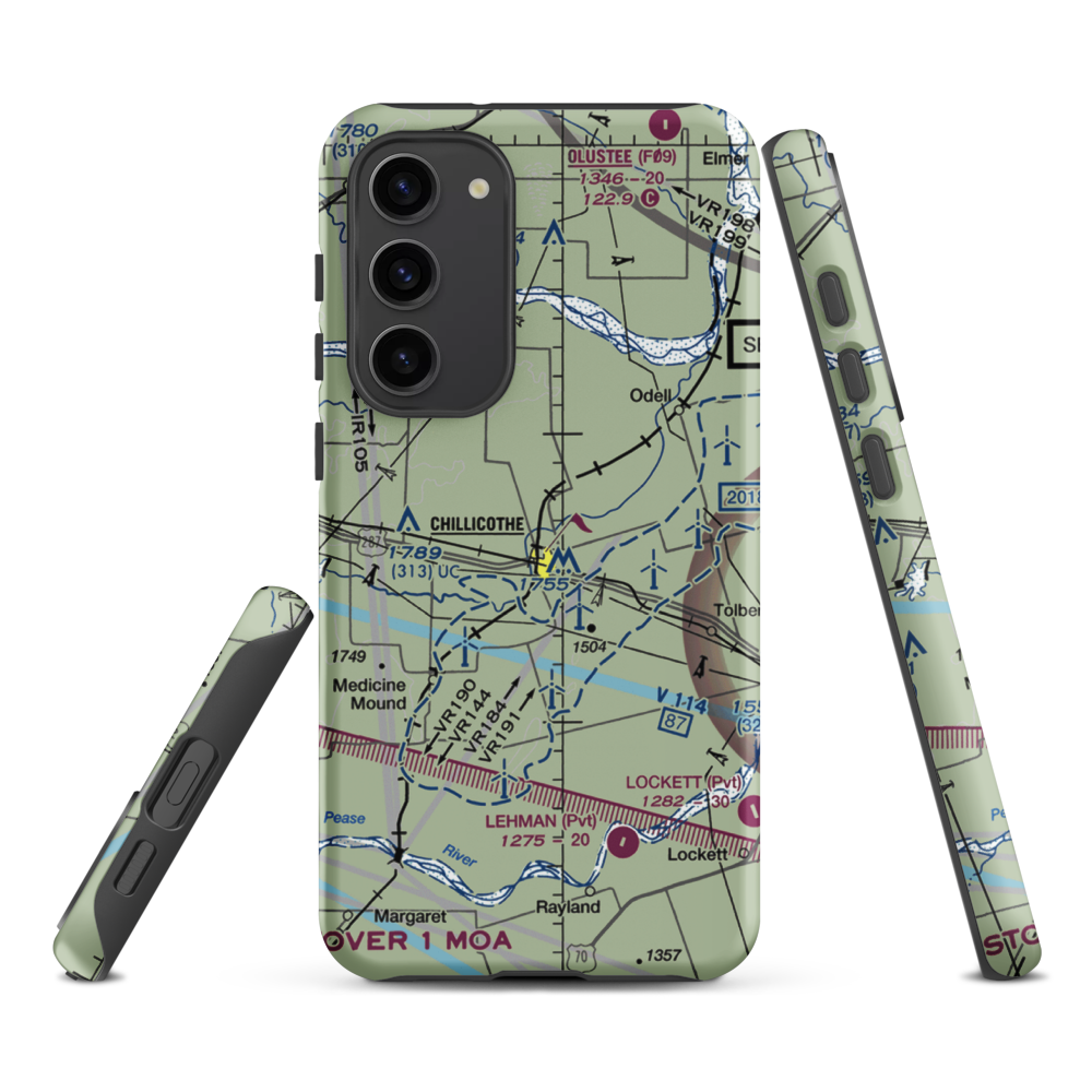 Barnett Airport (63TA) VFR Sectional Samsung Phone Case Samsung Galaxy S23 Plus model shown