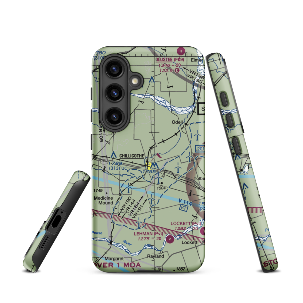 Barnett Airport (63TA) VFR Sectional Samsung Phone Case Samsung Galaxy S24 model shown