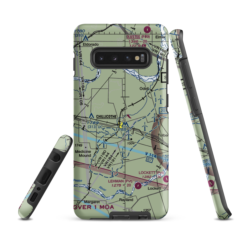 Barnett Airport (63TA) VFR Sectional Samsung Phone Case Samsung Galaxy S10 Plus model shown