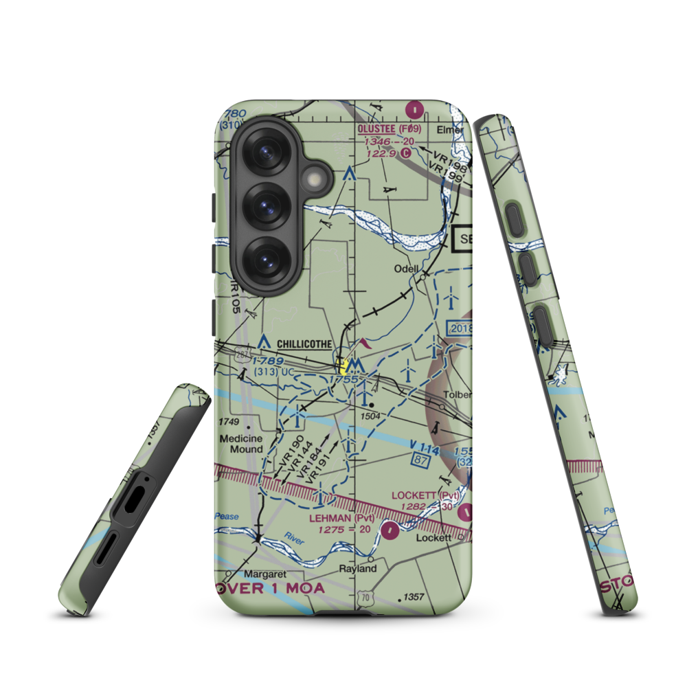 Barnett Airport (63TA) VFR Sectional Samsung Phone Case Samsung Galaxy S25 model shown