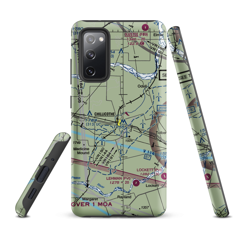 Barnett Airport (63TA) VFR Sectional Samsung Phone Case Samsung Galaxy S20 FE model shown