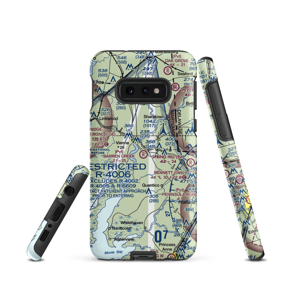 Barren Creek Field Airport (MD80) VFR Sectional Samsung Phone Case Samsung Galaxy S10e model shown