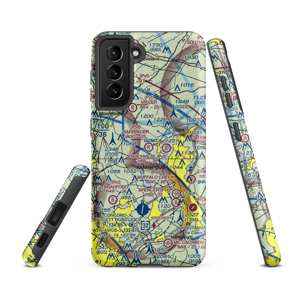 Barringer Field (NC64) VFR Sectional Samsung Phone Case Samsung Galaxy S21 FE model shown
