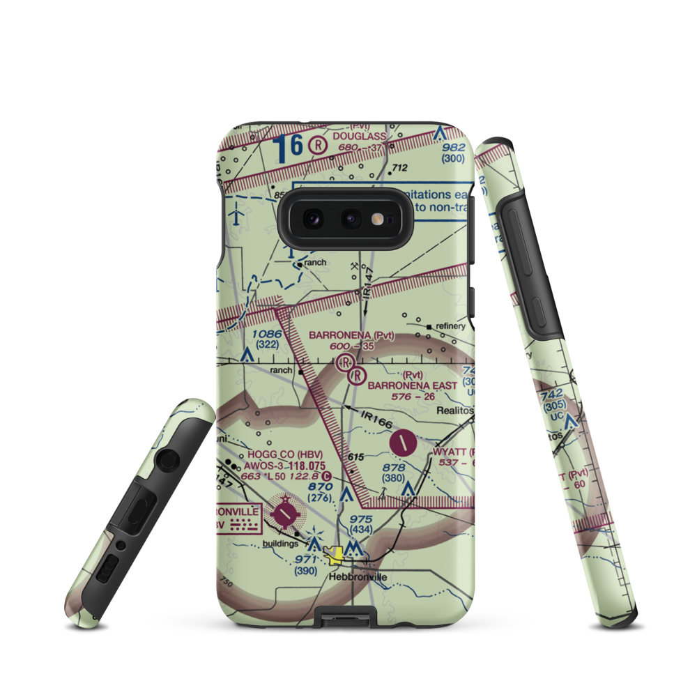 Barronena Ranch Airport (03TE) VFR Sectional Samsung Phone Case Samsung Galaxy S10e model shown