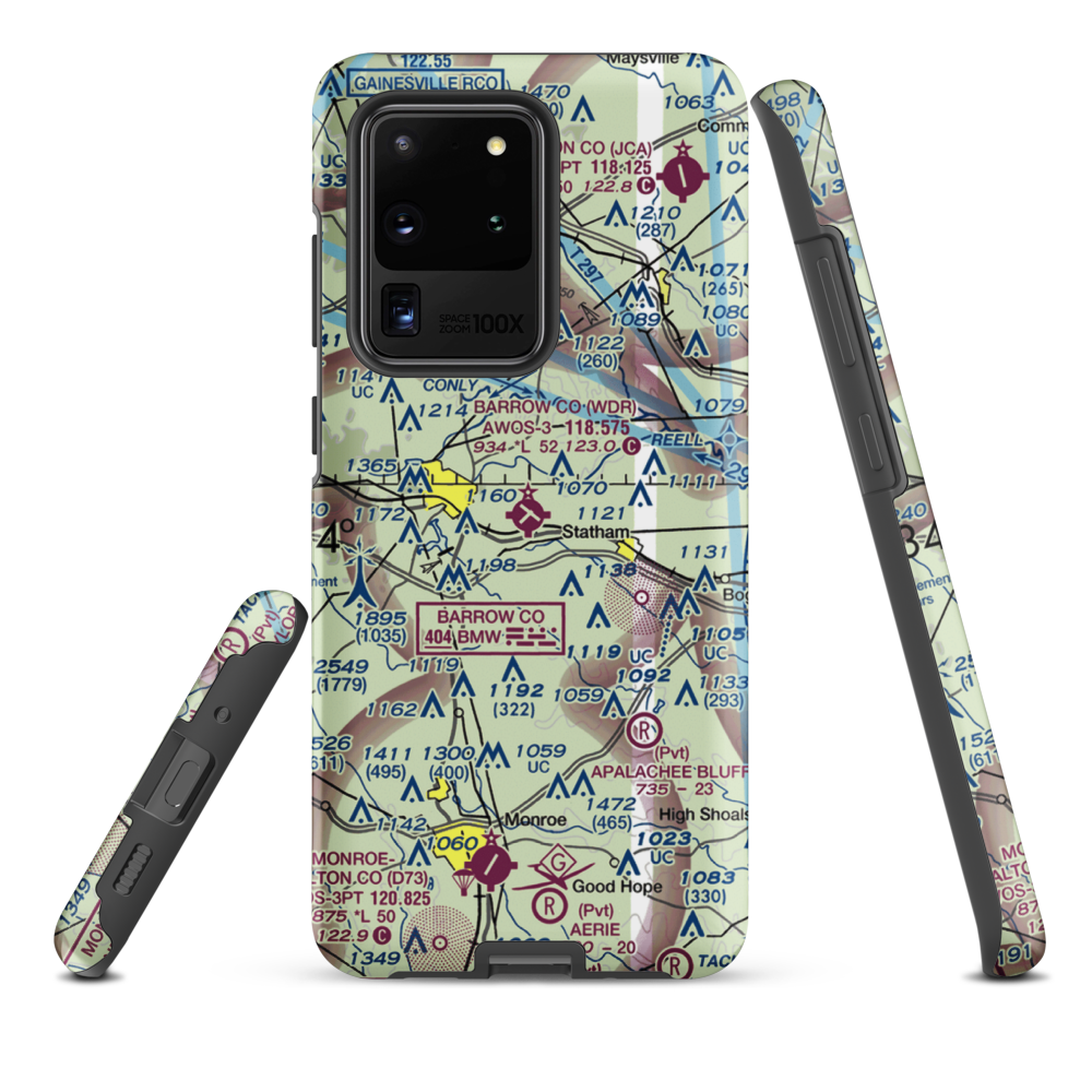 Barrow County Airport (WDR) VFR Sectional Samsung Phone Case Samsung Galaxy S20 Ultra model shown