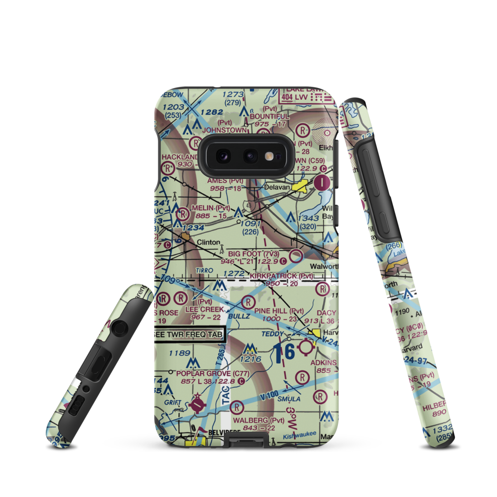 Barten Airport (WS55) VFR Sectional Samsung Phone Case Samsung Galaxy S10e model shown