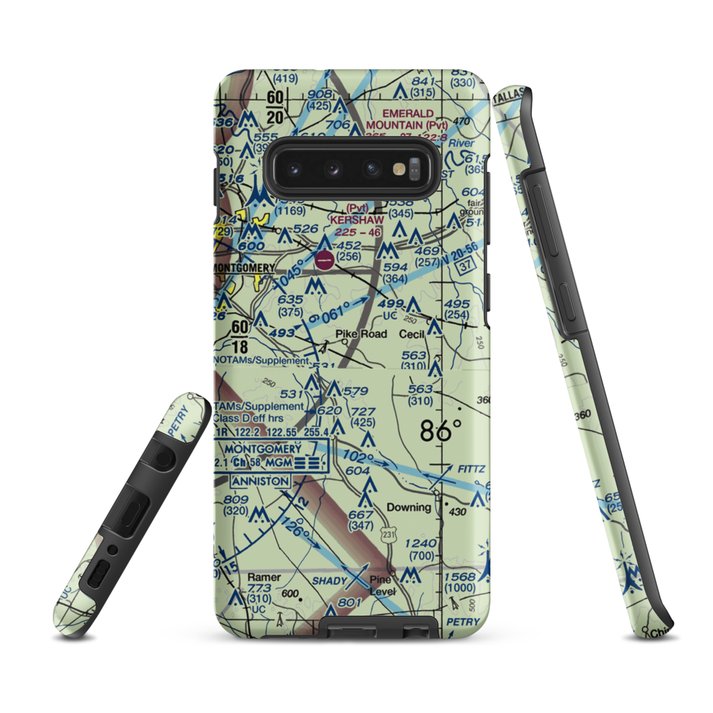 Bartlett Ranch Airport (AL79) VFR Sectional Samsung Phone Case Samsung Galaxy S10 Plus model shown