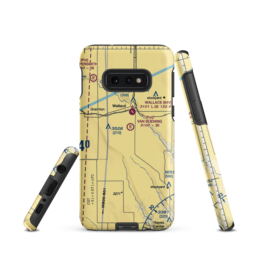 Bartmess Airport (29NE) VFR Sectional Samsung Phone Case Samsung Galaxy S10 Plus model shown