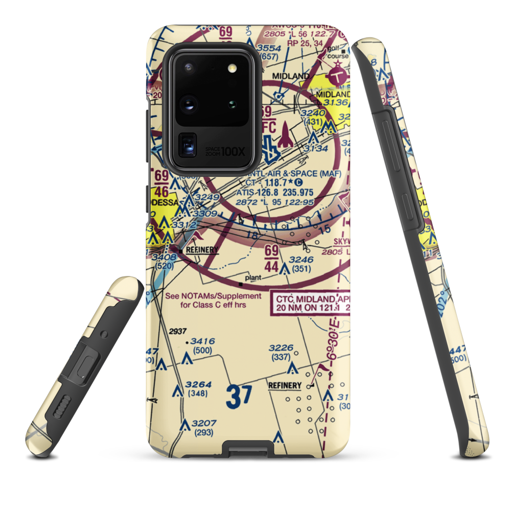 Bates Field (71TA) VFR Sectional Samsung Phone Case Samsung Galaxy S20 Ultra model shown