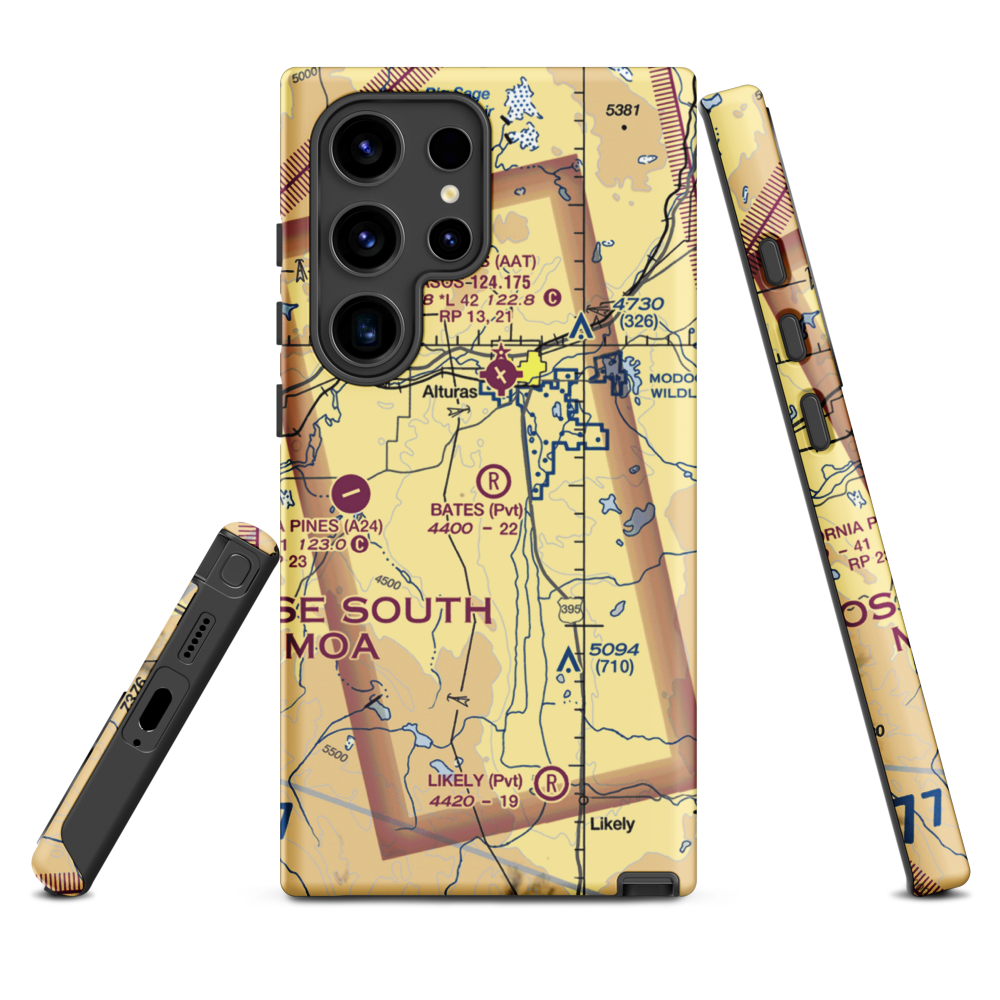 Bates Field (CA06) VFR Sectional Samsung Phone Case Samsung Galaxy S24 Ultra model shown