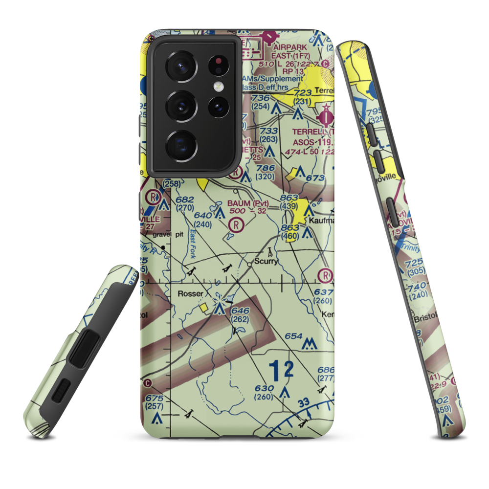 Baum Airport (TA46) VFR Sectional Samsung Phone Case Samsung Galaxy S21 Ultra model shown