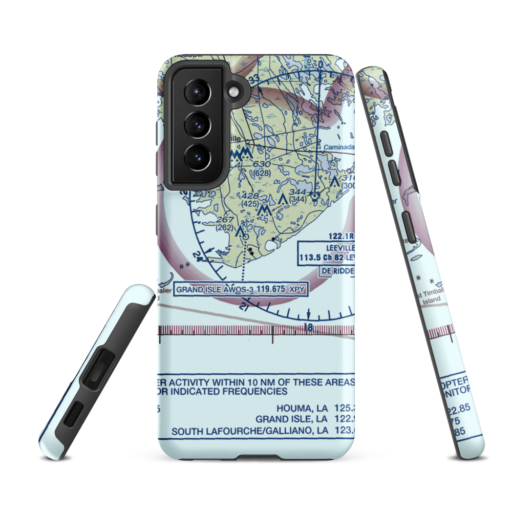 Bayou Fourchon Seaplane Base (1LA4) VFR Sectional Samsung Phone Case Samsung Galaxy S21 FE model shown