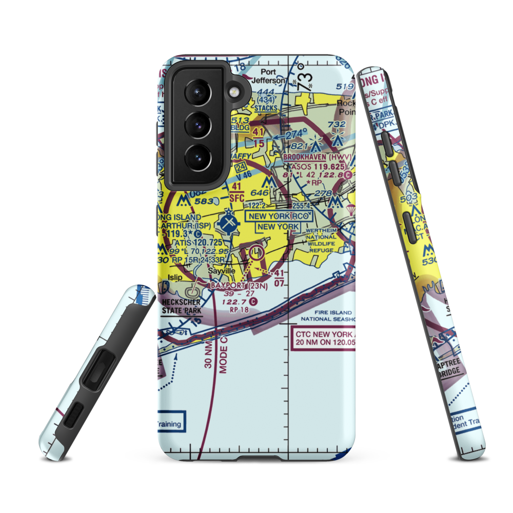 Bayport Aerodrome (23N) VFR Sectional Samsung Phone Case Samsung Galaxy S21 Ultra model shown