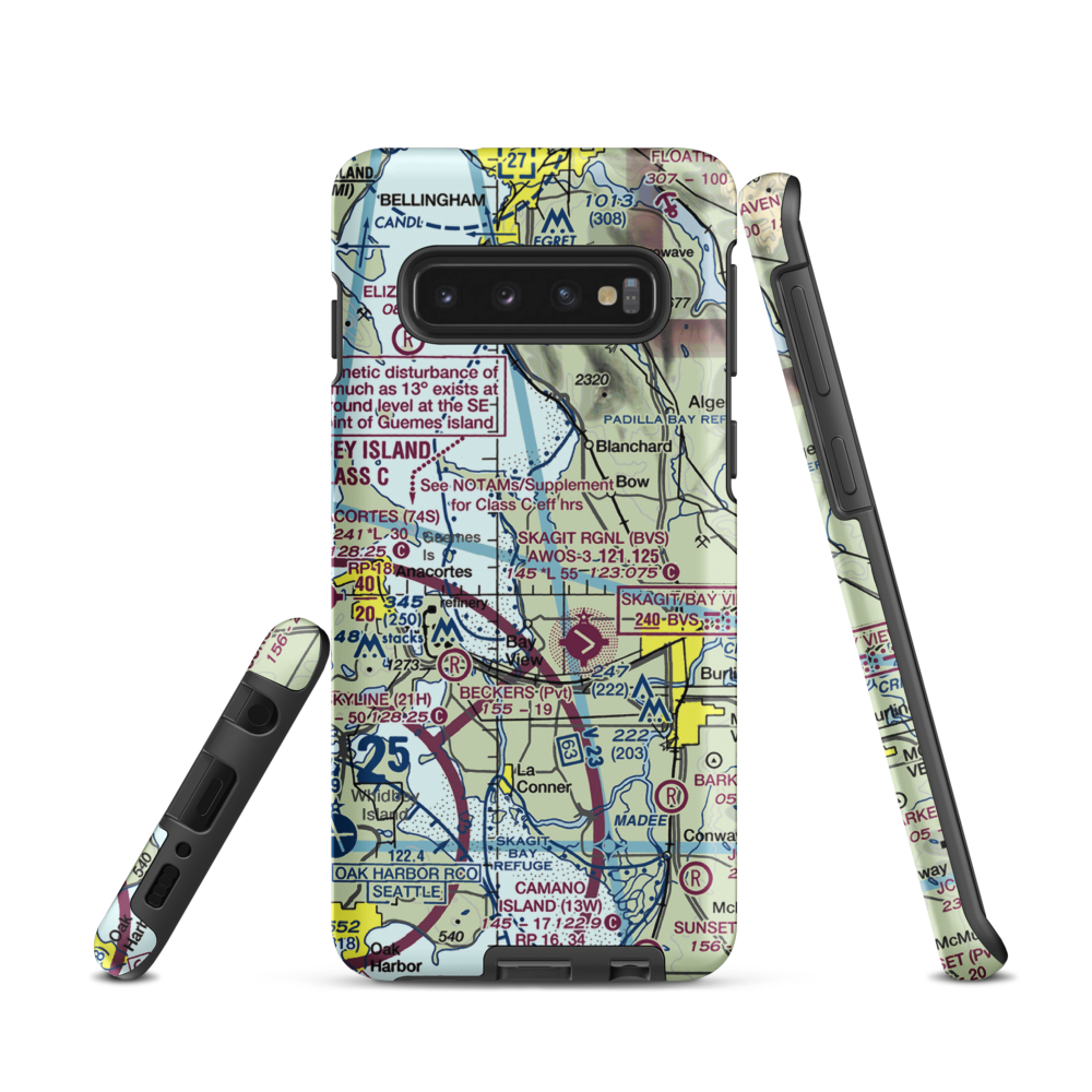 Bayview Farms Airport (WN51) VFR Sectional Samsung Phone Case Samsung Galaxy S10 model shown
