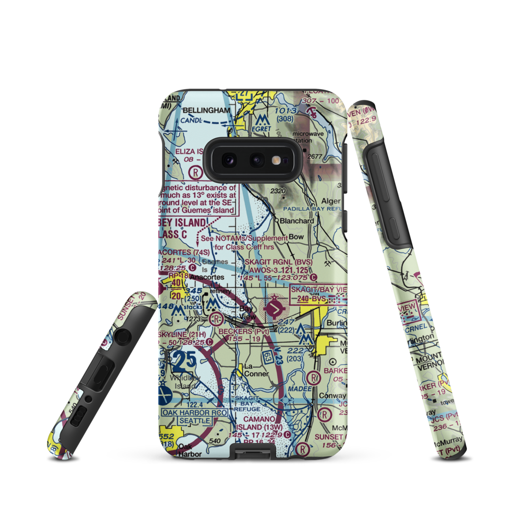 Bayview Farms Airport (WN51) VFR Sectional Samsung Phone Case Samsung Galaxy S10e model shown