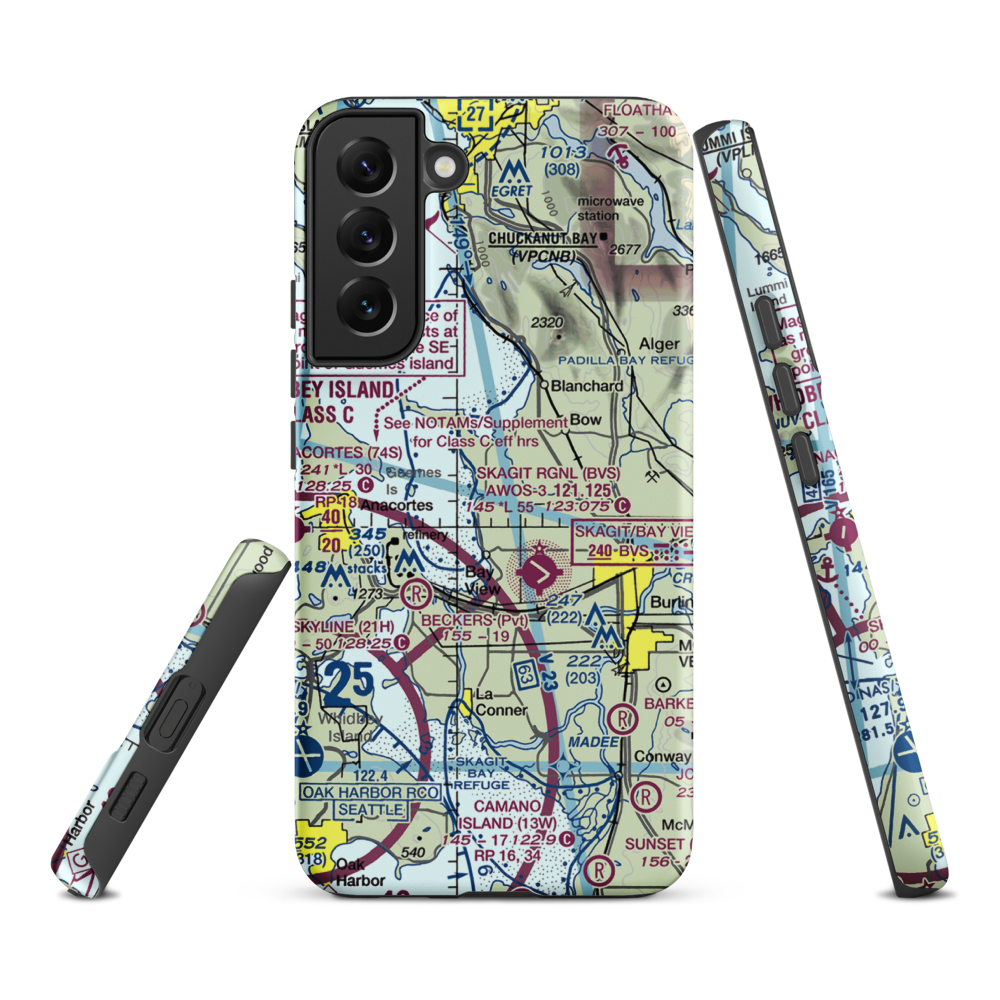 Bayview Farms Airport (WN51) VFR Sectional Samsung Phone Case Samsung Galaxy S22 Plus model shown