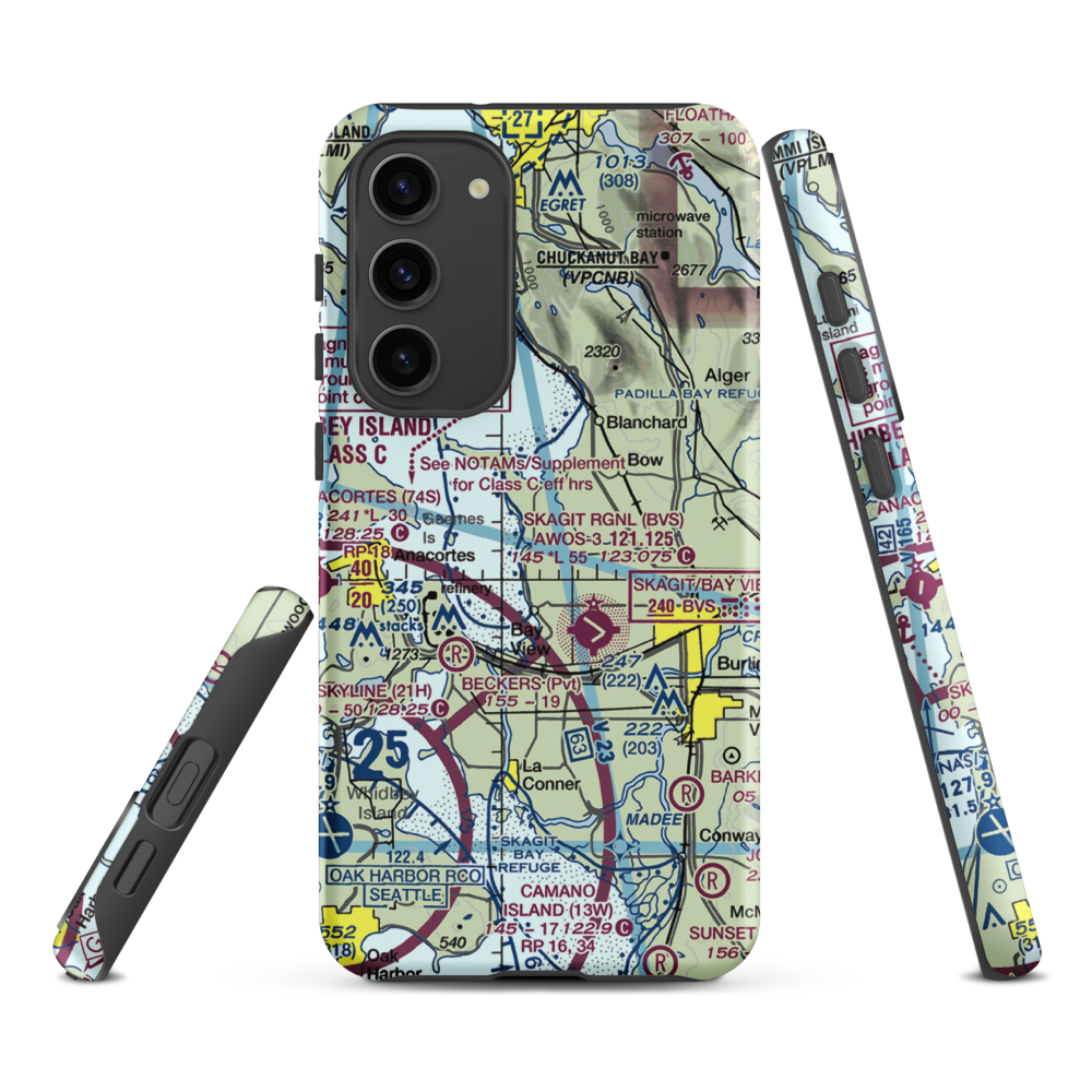 Bayview Farms Airport (WN51) VFR Sectional Samsung Phone Case Samsung Galaxy S23 Plus model shown