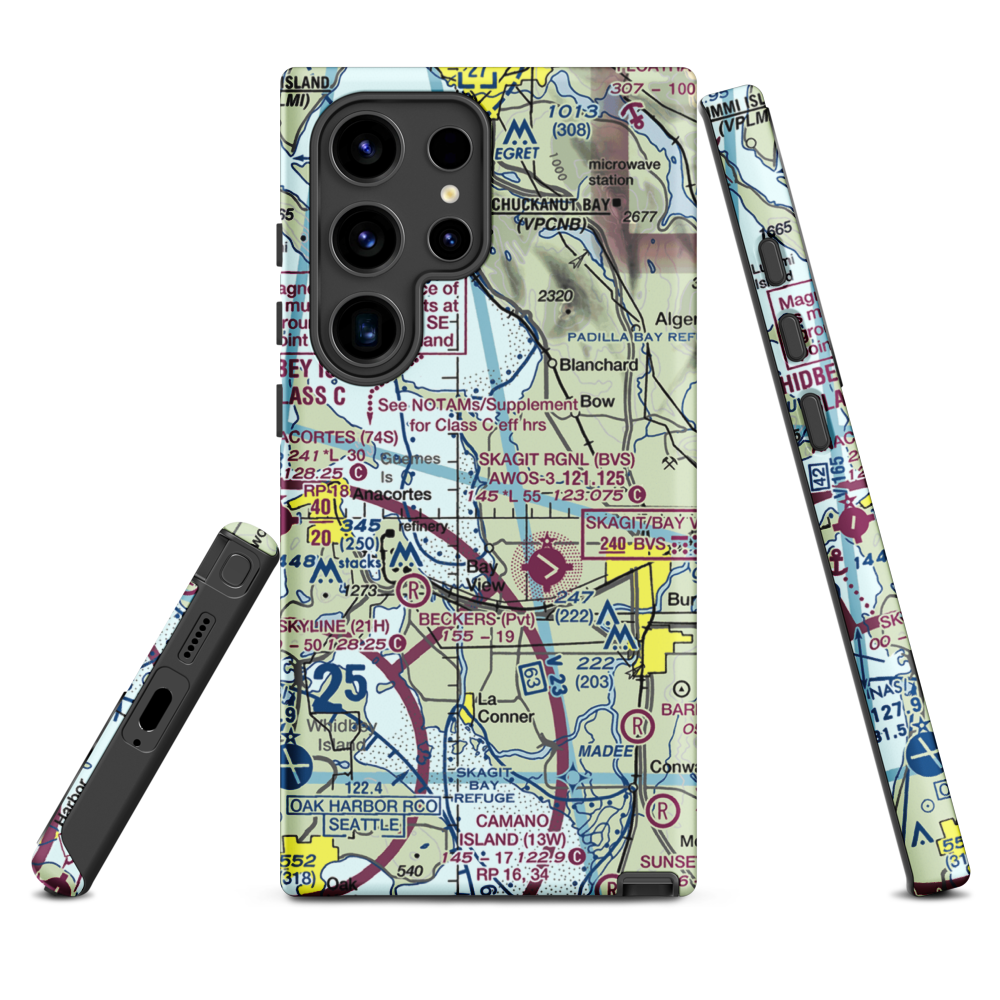 Bayview Farms Airport (WN51) VFR Sectional Samsung Phone Case Samsung Galaxy S24 Ultra model shown