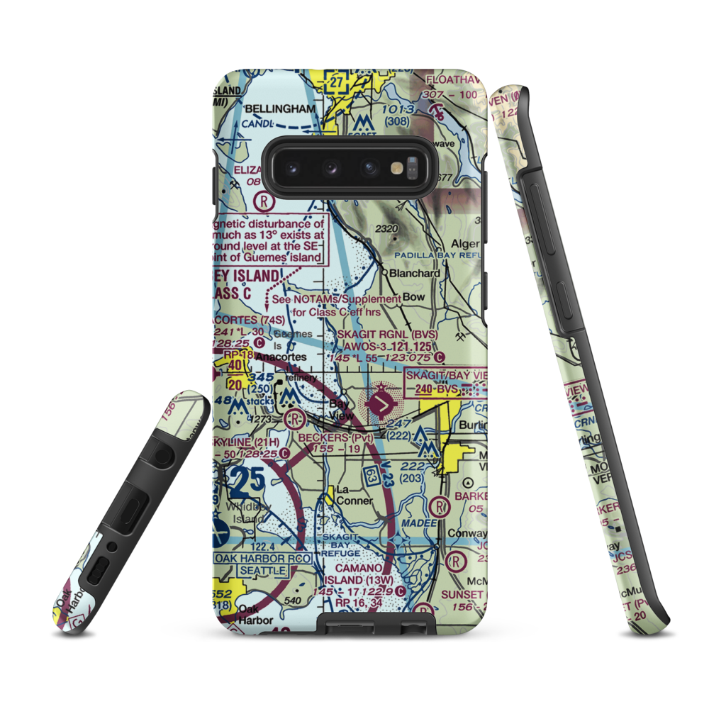 Bayview Farms Airport (WN51) VFR Sectional Samsung Phone Case Samsung Galaxy S10 Plus model shown