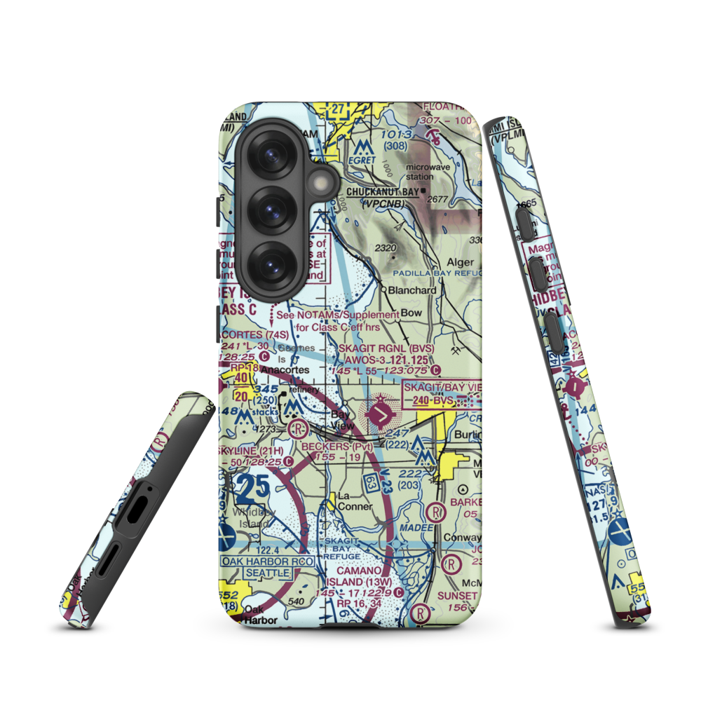 Bayview Farms Airport (WN51) VFR Sectional Samsung Phone Case Samsung Galaxy S25 model shown