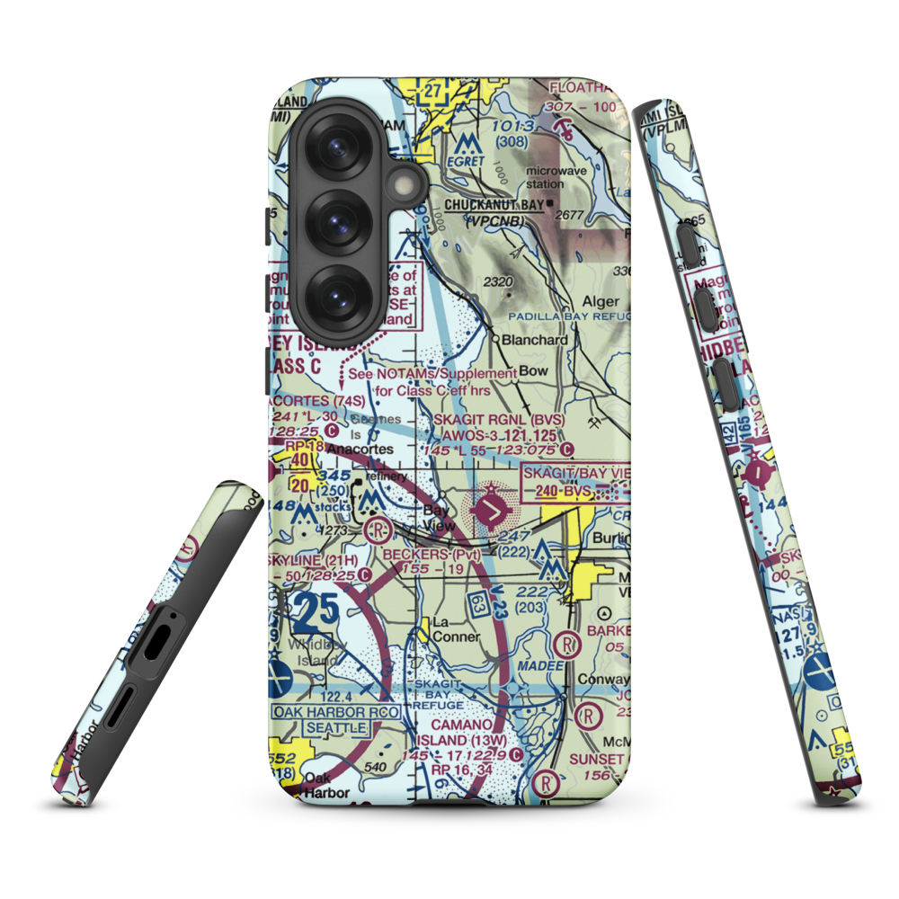 Bayview Farms Airport (WN51) VFR Sectional Samsung Phone Case Samsung Galaxy S25 Plus model shown