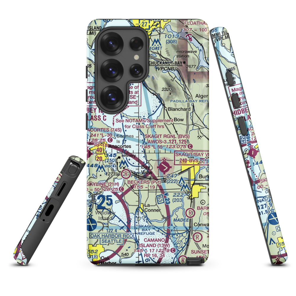 Bayview Farms Airport (WN51) VFR Sectional Samsung Phone Case Samsung Galaxy S25 Ultra model shown