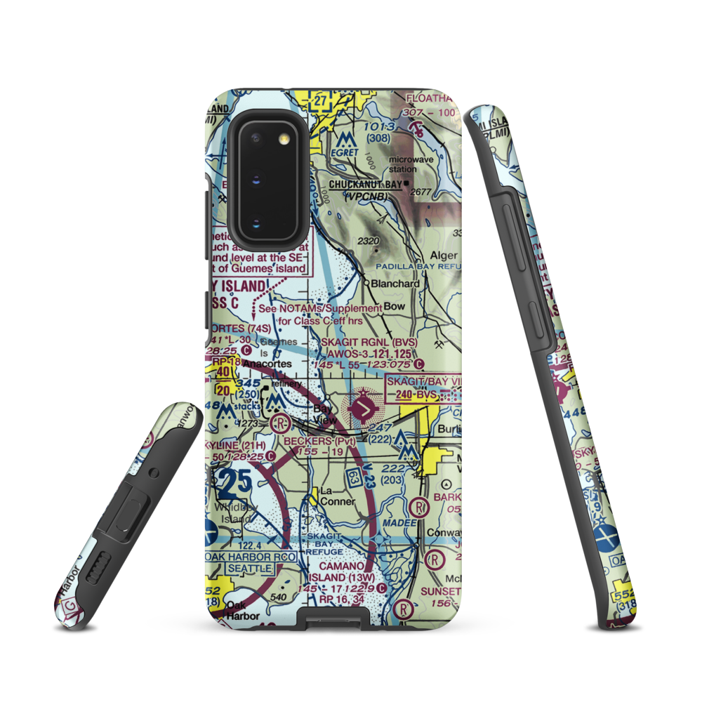 Bayview Farms Airport (WN51) VFR Sectional Samsung Phone Case Samsung Galaxy S20 model shown
