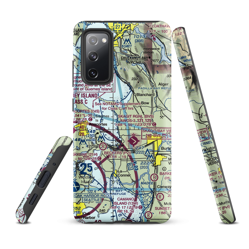 Bayview Farms Airport (WN51) VFR Sectional Samsung Phone Case Samsung Galaxy S20 FE model shown