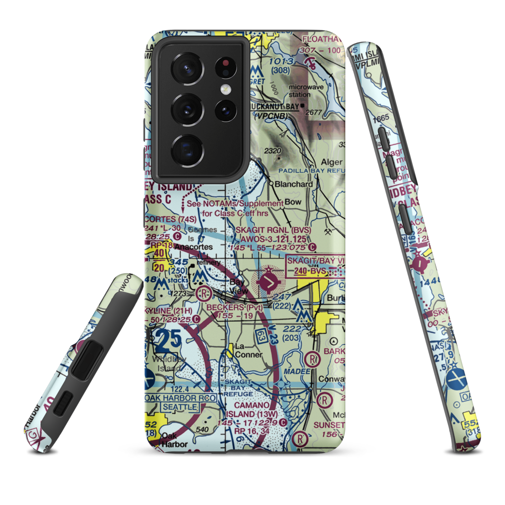Bayview Farms Airport (WN51) VFR Sectional Samsung Phone Case Samsung Galaxy S21 Ultra model shown
