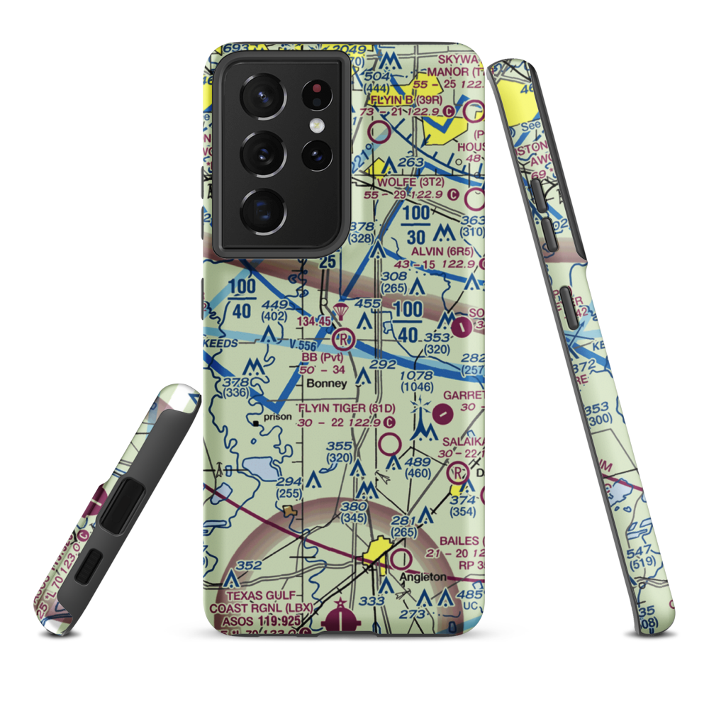 Bb Airpark (TE88) VFR Sectional Samsung Phone Case Samsung Galaxy S21 Plus model shown