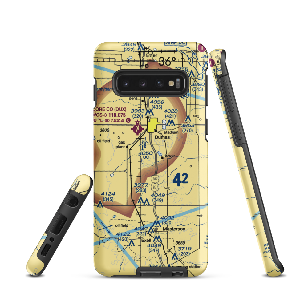 Beauchamp Airstrip (US-0160) VFR Sectional Samsung Phone Case Samsung Galaxy S10 model shown
