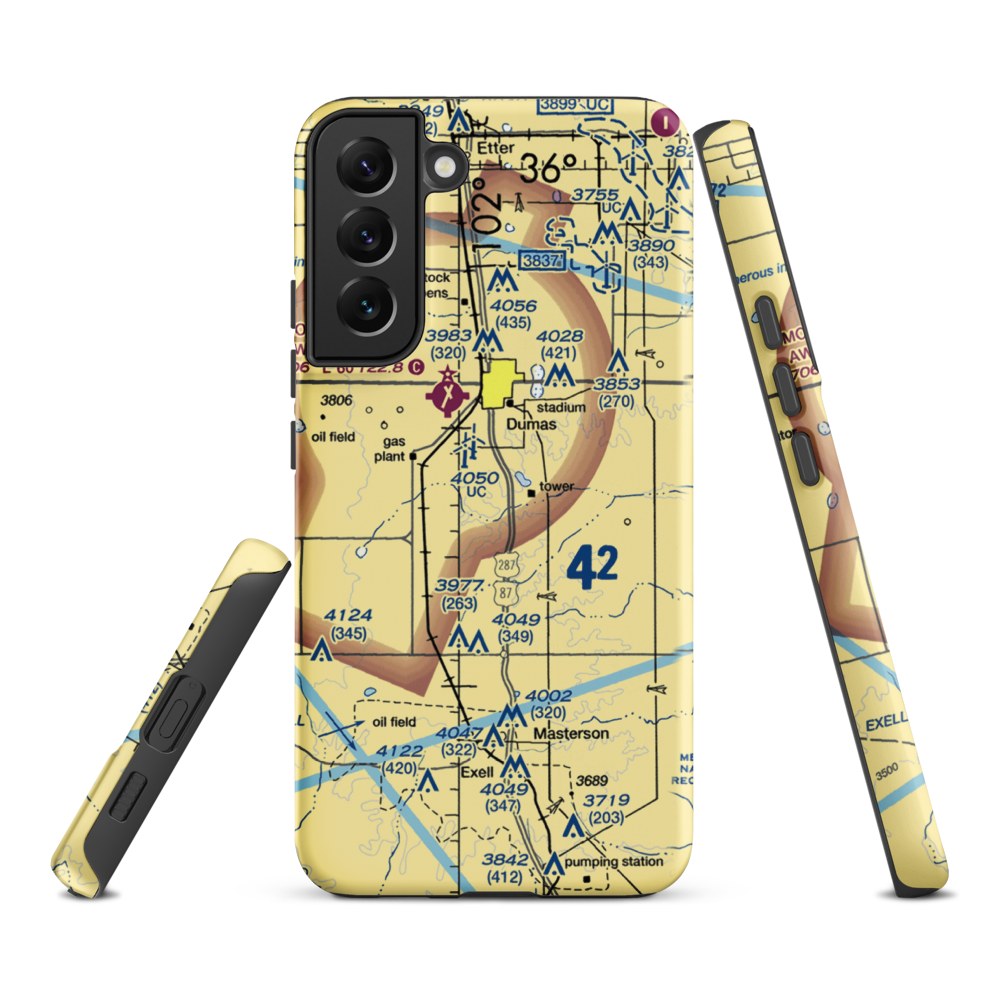 Beauchamp Airstrip (US-0160) VFR Sectional Samsung Phone Case Samsung Galaxy S22 Plus model shown