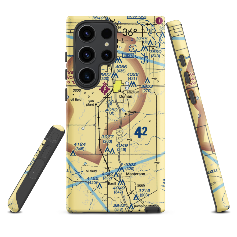 Beauchamp Airstrip (US-0160) VFR Sectional Samsung Phone Case Samsung Galaxy S23 Ultra model shown