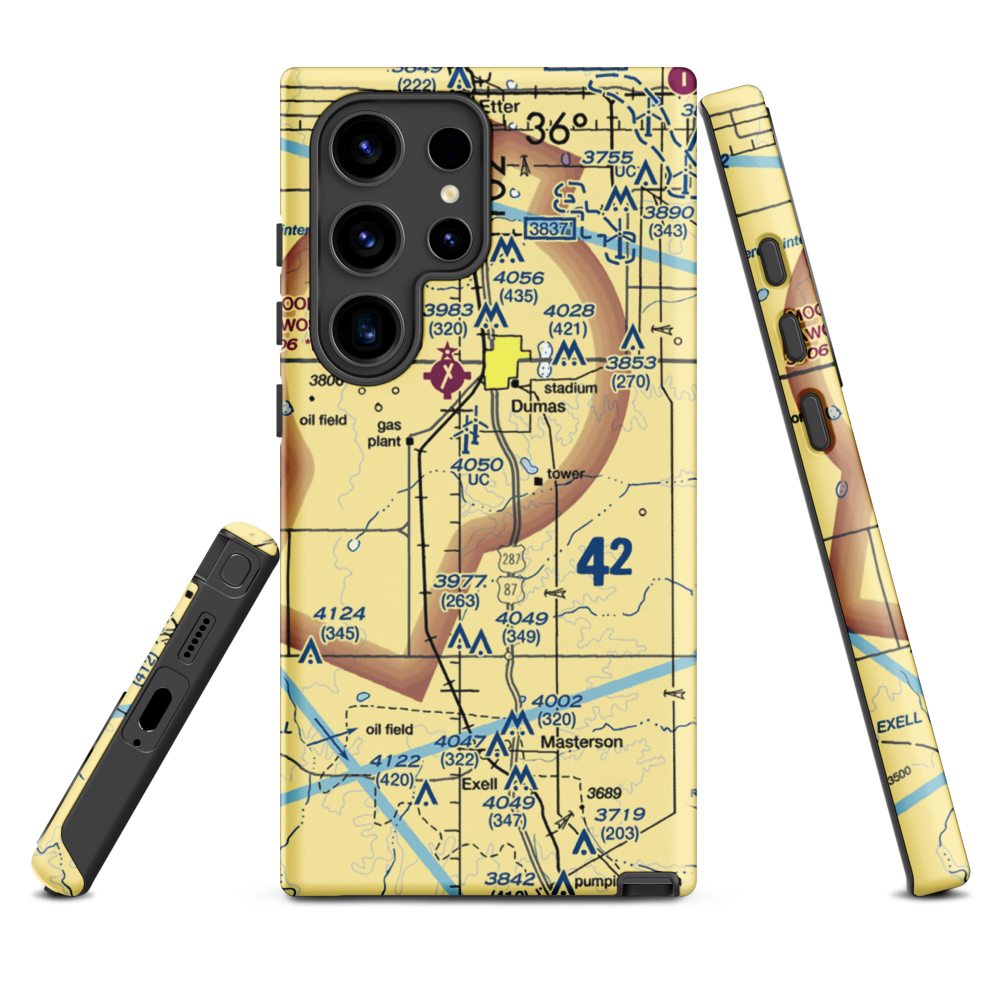 Beauchamp Airstrip (US-0160) VFR Sectional Samsung Phone Case Samsung Galaxy S24 Ultra model shown