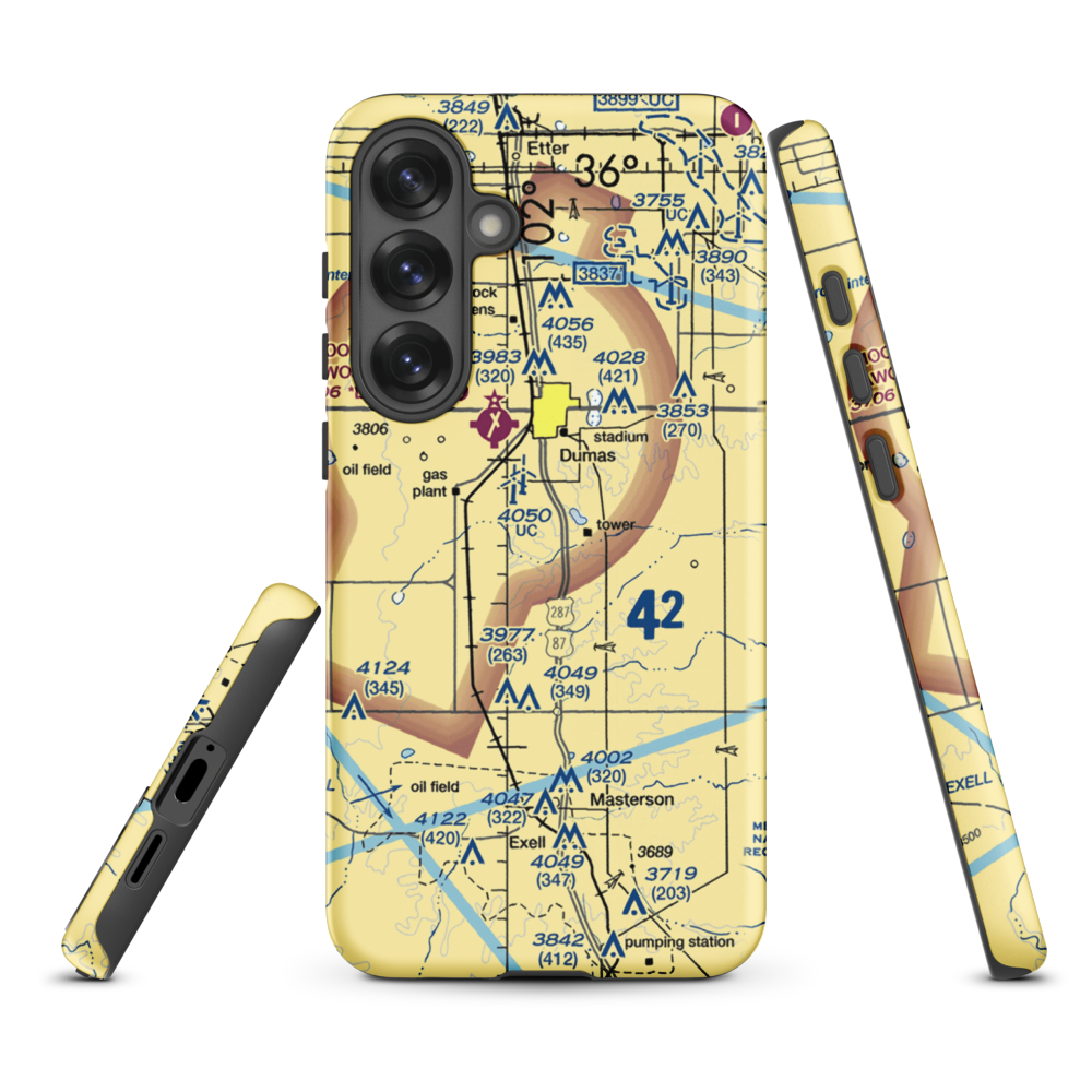 Beauchamp Airstrip (US-0160) VFR Sectional Samsung Phone Case Samsung Galaxy S25 Plus model shown