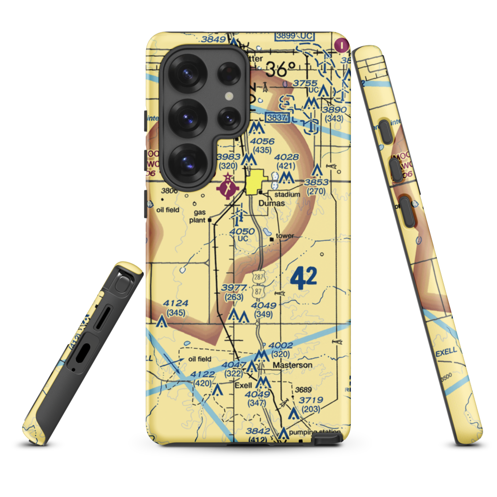 Beauchamp Airstrip (US-0160) VFR Sectional Samsung Phone Case Samsung Galaxy S25 Ultra model shown