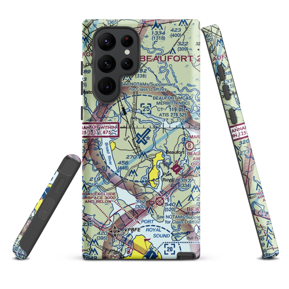 Beaufort MCAS - Merritt Field (NBC) VFR Sectional Samsung Phone Case Samsung Galaxy S22 Ultra model shown